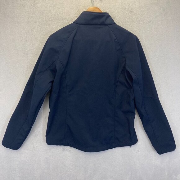 US NAVY Soft Shell Jacket Womens Medium M Fleece Full Zip Up Blue Landway - Picture 12 of 13